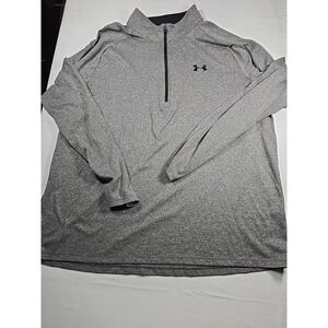 Under Armour 1/4 Zip  Pullover Shirt Men's 2XL Long Sleeve Gray